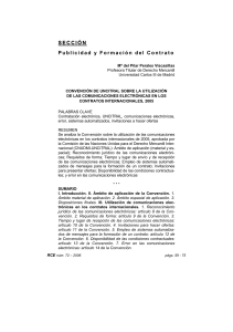CONVENCIÓN DE UNCITRAL SOBRE LA UTILIZACIÓN DE LAS COMUNICACIONES ELECTRÓNICAS EN LOS CONTRATOS INTERNACIONALES, 2005