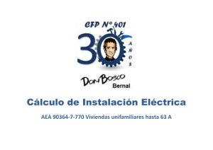 Calculo Instalación electrica según AEA 90363-7-770