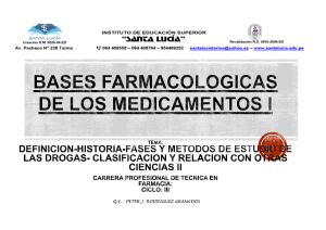 III FARMACIA-PRIMERA CLASE II