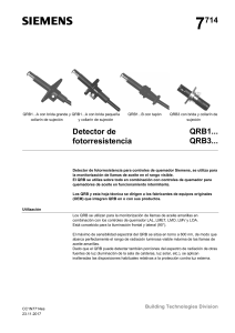 Detector de llama QRB por fotorresistencia - Siemens