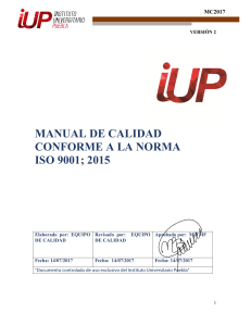 MANUAL DE CALIDAD MODELO 1