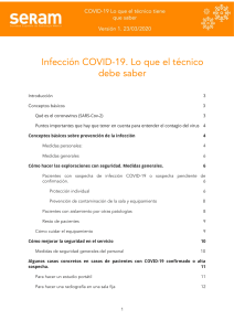 Infección COVID 19 TER lo que el tecnico en radiologia debe saber