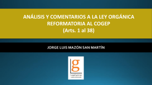 ANÁLISIS LEY REFORMATORIA AL COGEP 2