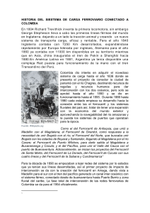 HISTORIA DEL SIESTEMA DE CARGA FERROVIARIO CONECTADO A COLOMBIA