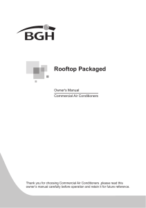 BGH Rooftop user manual