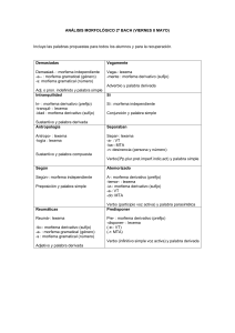 Análisis morfológico 2º Bach (viernes 8 mayo)