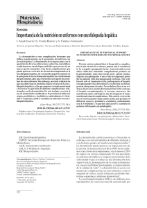 Importancia de la nutrición en enfermos con encefalopatía hepática - Nutr Hops 2012