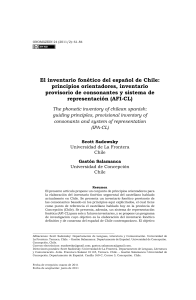 Inventario fonético del español de Chile AFI-CL Sadowsky