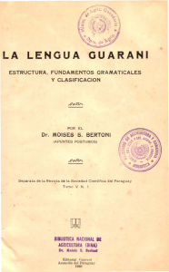 Lengua Guarani-Moises S Bertoni