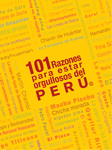 101 razones para estar orgullosos del Perú (PeruExperience S.A.C.)