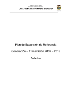 Plan Expansion 2005-2019 Preliminar