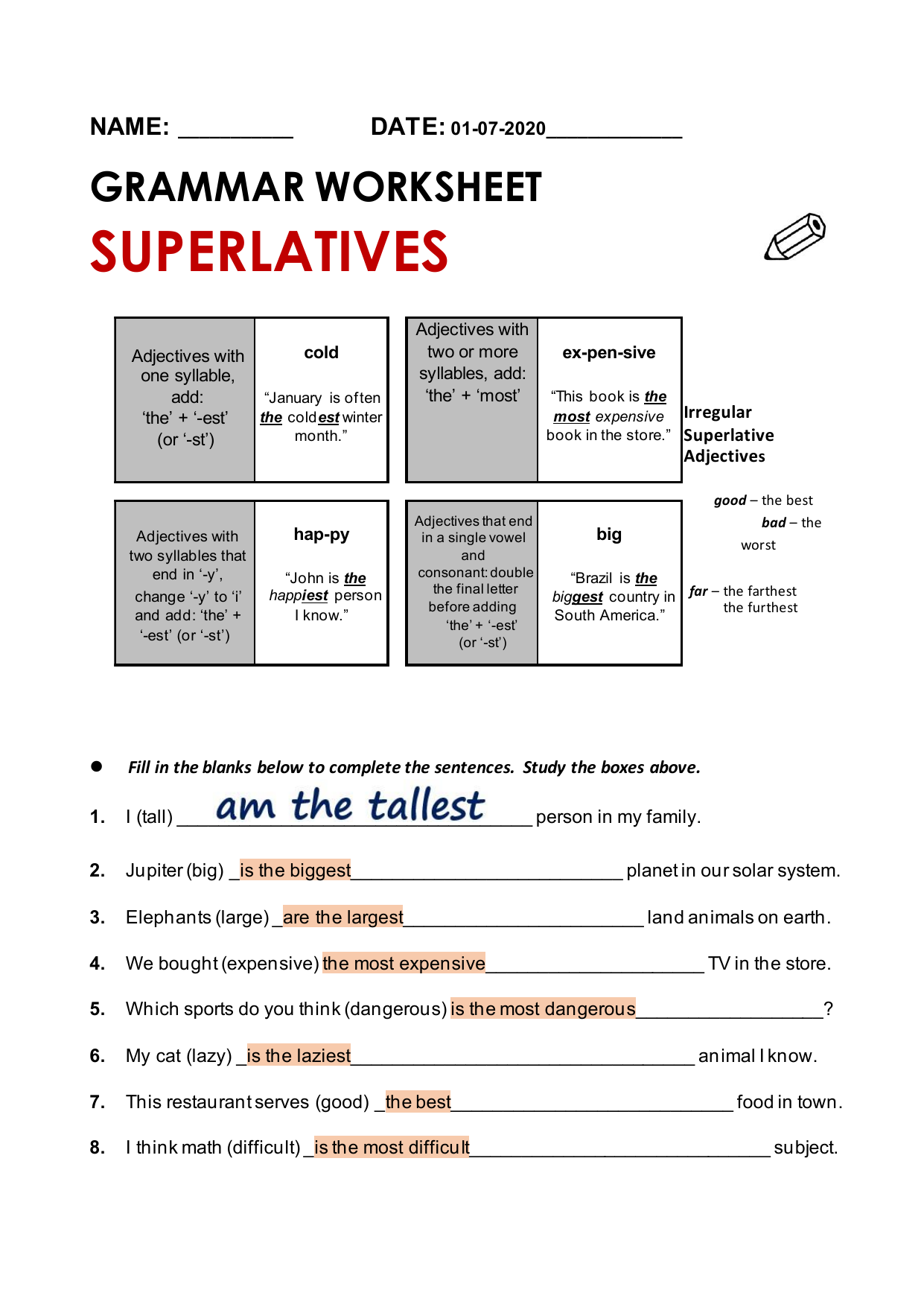 superlative-adjective-worksheet