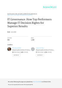 IT Governance: How Top Performers
