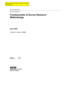 Fundamentals of Survey Research Methodology