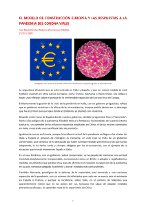 El Modelo de Construcción Europea y la Pandemia del Coronavirus
