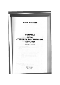 Abraham, Florin - Romania De La Comunism La Capitalism 1989-2004. Sistemul Politic - scan