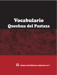 Vocabulario  quechua del pastaza