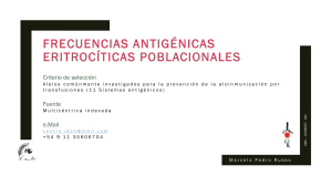 Red cell antigen frequencies Marcelo Pedro Russo idea Argentina Buenos Aires