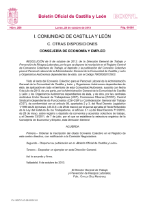 Convenio Colectivo Personal Laboral JCyL RESOLUCION 09102013 BOCYL 28102013