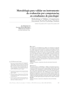 Metodología para validar un instrumento de evaluación por competencias en estudiantes de psicología