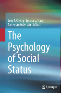 2014 Book ThePsychologyOfSocialStatus