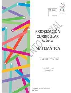 Priorización Matemática, Ministerio de educación Chile