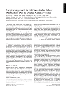 Surgical Approach to Left Ventricular Inflow Obstruction due to Dilated Coronary Sinus by Florentino J Vargas