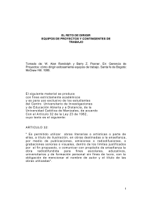 DOCUMENTO DE APOYO 2 - EL RETO DE DIRIGIR EQUIPOS DE PROYECTOS