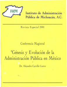 Genesis Evolucion Admon Publica Mexico