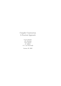 Benders - Compiler Construction A Practical Approach