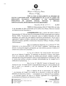 Reglamento a la Ley de Educación Inclusiva del Paraguay. Faltas y Sanciones al incumplimiento.