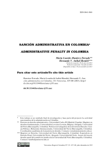 Sancion administrativa en Colombia