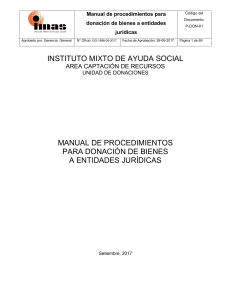 manual de procedimientos para la donacion de bienes a entidades juridicas