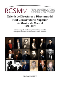 Galería de directores y directoras del Real Conservatorio Superior de Música de Madrid 1831-2019