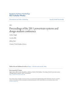 Proceedings of the 2011 powertrain systems and design student con