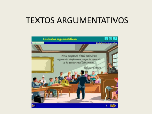 TEXTOS ARGUMENTATIVOS