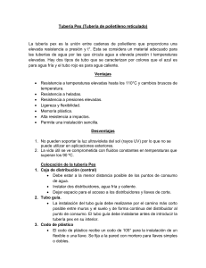 Tubería Pex y elementos de alcantarillado