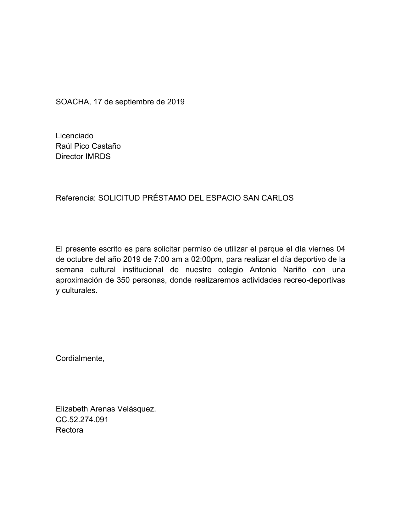 Carta Para Solicitar Permiso 0878