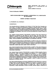 DS 029-2013 EM, Disposiciones para Mejorar la Operatividad de la Masificación del Gas Natural, 5p