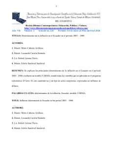 20.01.126 Determinantes de la inflación en el Ecuador en el período....