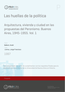 Las huellas de la política. Arquitectura, vivienda y ciudad en las propuestas del Peronismo