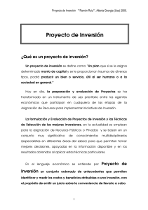 PROYECTO DE INVERSIÓN