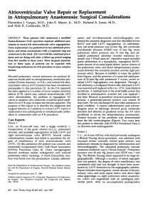 Atrioventricular Valve Repair or Replacement in Atriopulmonary Anastomosis Surgical Considerations - Florentino J Vargas et al