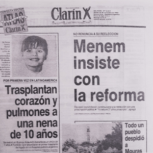 Doctor Florentino J.  Vargas - Primer Transplante Cardiopulmonar Infantil en Argentina - Diario Clarin- Florentino J. Vargas                        