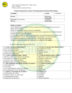 Prueba Comprensión Lectora 5° El Chupacabras de Pirque