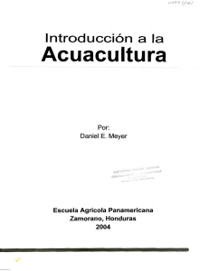 Introducción a la Acuacultura