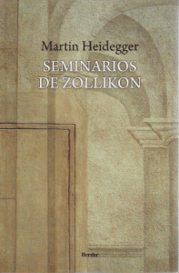 Seminarios de Zollikon, Martin Heidegger, Herder, 2006