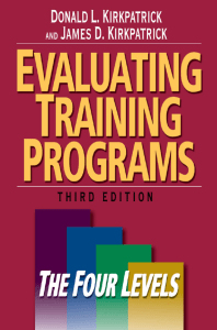 Kirkpatrick y Kirkpatrick, 2006 - Evaluating training programs