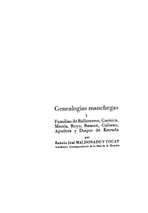Genealogias manchegas I