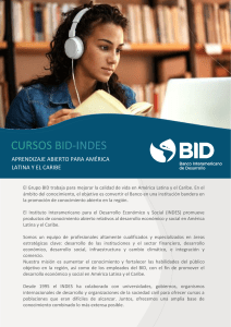 Catalogo cursos BID INDES